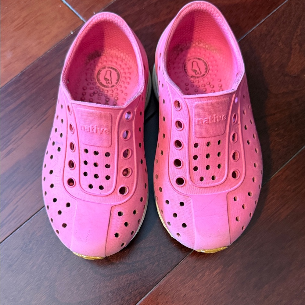Native Kids Bright Pink Slip On Shoes